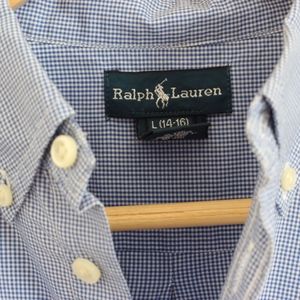 Ralph Lauren (Boy's) Plaid Button-Up - Large 14/16